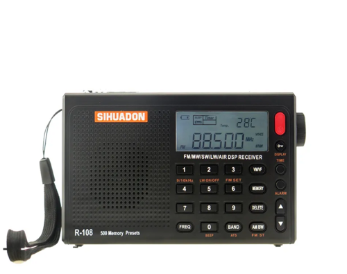 SIHUADON R-108 Radio FM Stereo Digital Portable Radio AM SW Air Radio