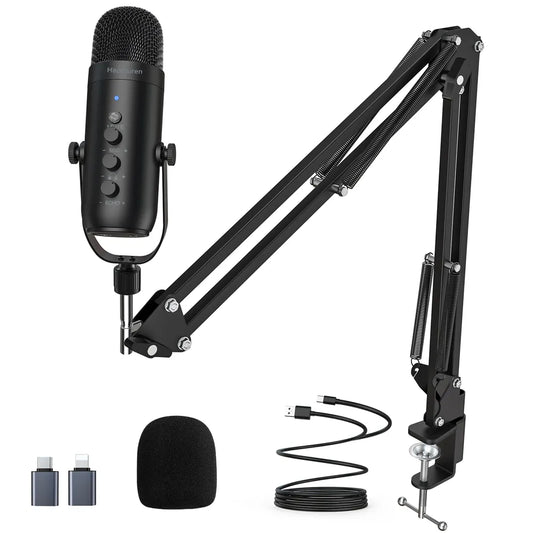Studio Microphone With Versatile And Sturdy Broadcast Arm,USB