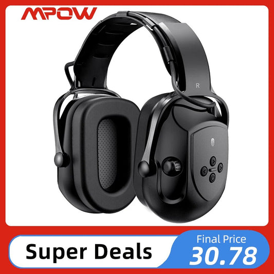 Mpow Upgraded Bluetooth Noise Reduction Ear Muffs Safety NRR 29dB/SNR
