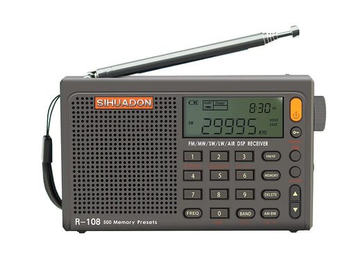 SIHUADON R-108 Radio FM Stereo Digital Portable Radio AM SW Air Radio